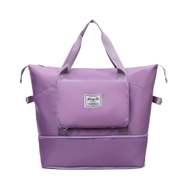 Bolsa De Viaje Bolsa de noche de moda plegable de gran capacidad con bolsillo húmedo y seco (púrpura) Tmvgtek Para Estrenar