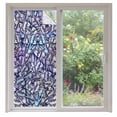 thumbnail image 2 of Purple Blue Teal Butterfly Window Privacy Film, Modern Abstract Art Static Cling UV Sun Blocking Tint Film Heat Control Windows Films for Bedroom Bathroom, Window Stickers 35.4"x78.7", 2 of 8