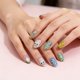 thumbnail image 4 of Uñas postizas de conejito de Pascua: diseños florales y de conejito con adhesivos para primavera y Pascua. 24 uñas postizas., 4 of 9