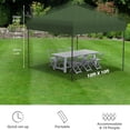 thumbnail image 4 of WildBreak 10 x10 feet Pop Up Canopy, with 4 Sidewalls, One Button Push Setup - Gray, 4 of 6