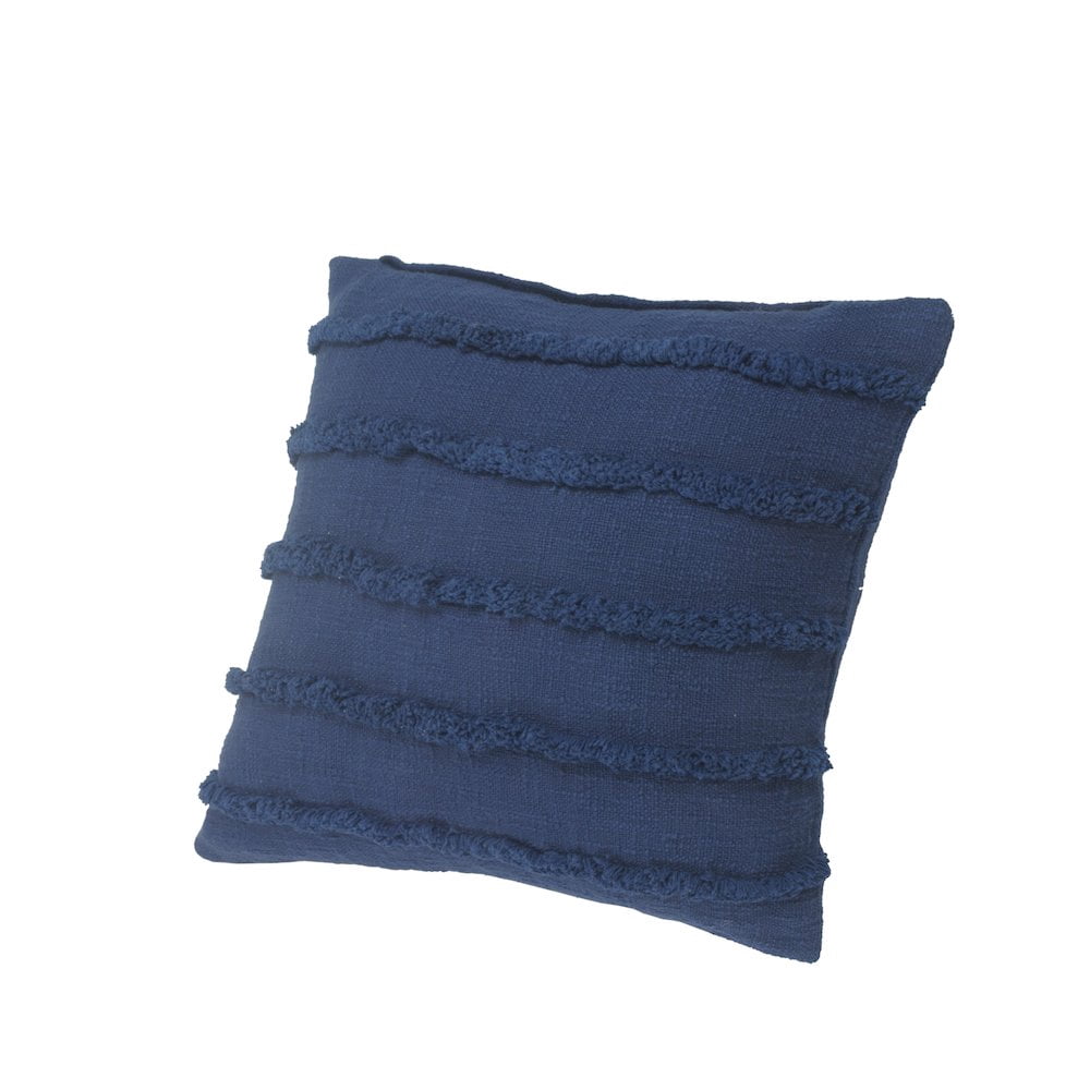 LR Home Rory Cotton Pillow Set of 4 in Blue, 20" x 20"