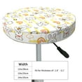 thumbnail image 4 of Lsque Rabbit And Milk Tea Round Bar chair cushion covers Velvet Fabric Premium Comfort Protects from Scratches and Stains for 14-17 Inch Chair- 14 inch, 4 of 7