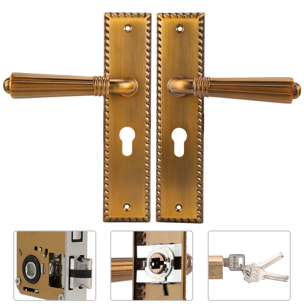 Mgaxyff Door Lock European Style Vintage Retro Bedroom Handle Interior