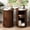 Walnut, variant on 18'' Fluted Round End Tables with Sliding Door, Modern Side Table Nightstands for Living Room Bedroom, Black