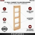 thumbnail image 6 of Rev-A-Shelf Pullout Wall Filler w/ Soft-Close, 36" Height, 432-WFBBSC36-3C, 6 of 13