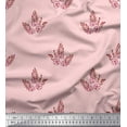 thumbnail image 1 of Soimoi Velvet Fabric Leaves & Floral Block Fabric Prints by Yard 58 Inch Wide, 1 of 3