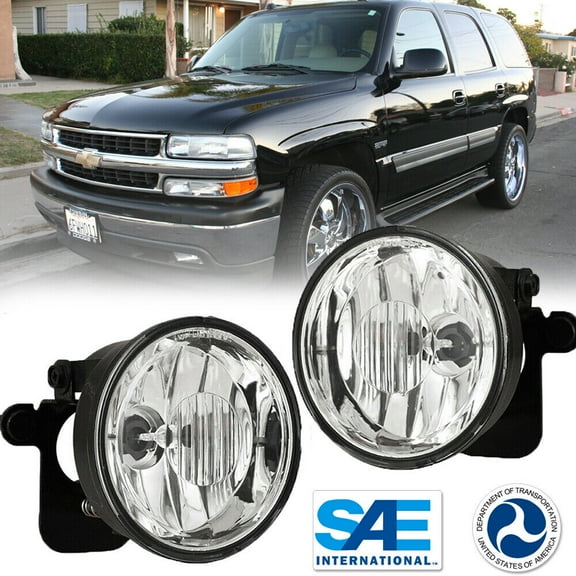 Fog Lights For 2000-2006 Chevy Tahoe 2004-2006 Suburban 1500 Z71 Clear Lens Pair