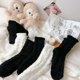 thumbnail image 5 of Calcetines de terciopelo de visón para hombre y mujer, medias térmicas gruesas de felpa para dormir, color blanco y negro, para Otoño e Invierno, 5 of 5