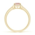 thumbnail image 2 of ANGARA Natural Emerald-Cut Morganite Engagement Ring with Diamond Halo in 14K Yellow Gold for Women | Birthday, Anniversary, Jewelry Gift for Women | Natural Morganite Ring, 2 of 11