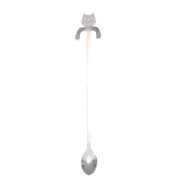 Dvkptbk Spoons Stainless Steel Milk Coffee Spoons Dessert Ice Cream Fruit Spoon Teaspoon Accessories Tableware Gift Kitchen Gadgets