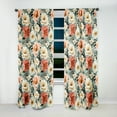 thumbnail image 2 of Designart "Pastel Blossom Delight" Botanical Traditional Curtain, Floral Panel, 2 of 6