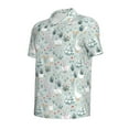 thumbnail image 2 of Balery Goose and Doodle Flowers Printed Men’s Short Sleeve Polo Shirt, Midweight Men's Shirt,Golf Polo shirts -, 2 of 9