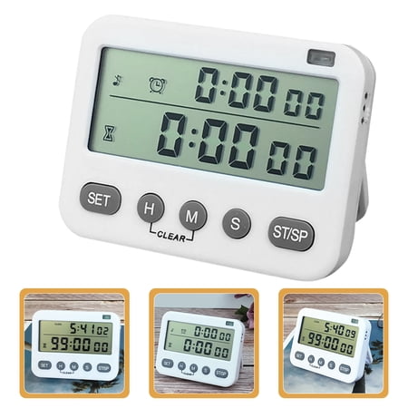 HONMEET Double Screen Digital Kitchen Timer with Loud Alarm and LCD Display for Cooking