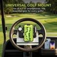 thumbnail image 3 of Golf Cart Steering Wheel Phone Holder, Flip Up Phone Mount with Scorecard Slot, 360 Adjustable Golf Cart Phone Holder Steering Wheel for Score Tracking on Course(Q), 3 of 8