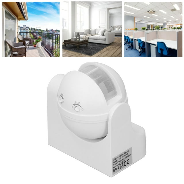 Infrared Motion Sensor, PIR Motion Sensor Switch Waterproof Intelligent Radiationless ABS Housing Infrared Motion Sensor, Motion Activated Switches