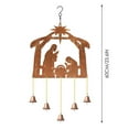thumbnail image 4 of Nativity Scene Wind Chime - Religious Christmas Hanging Ornament with Biblical Figures, Christian Holiday Decoration for Indoor Outdoor Seasonal Display, 4 of 7