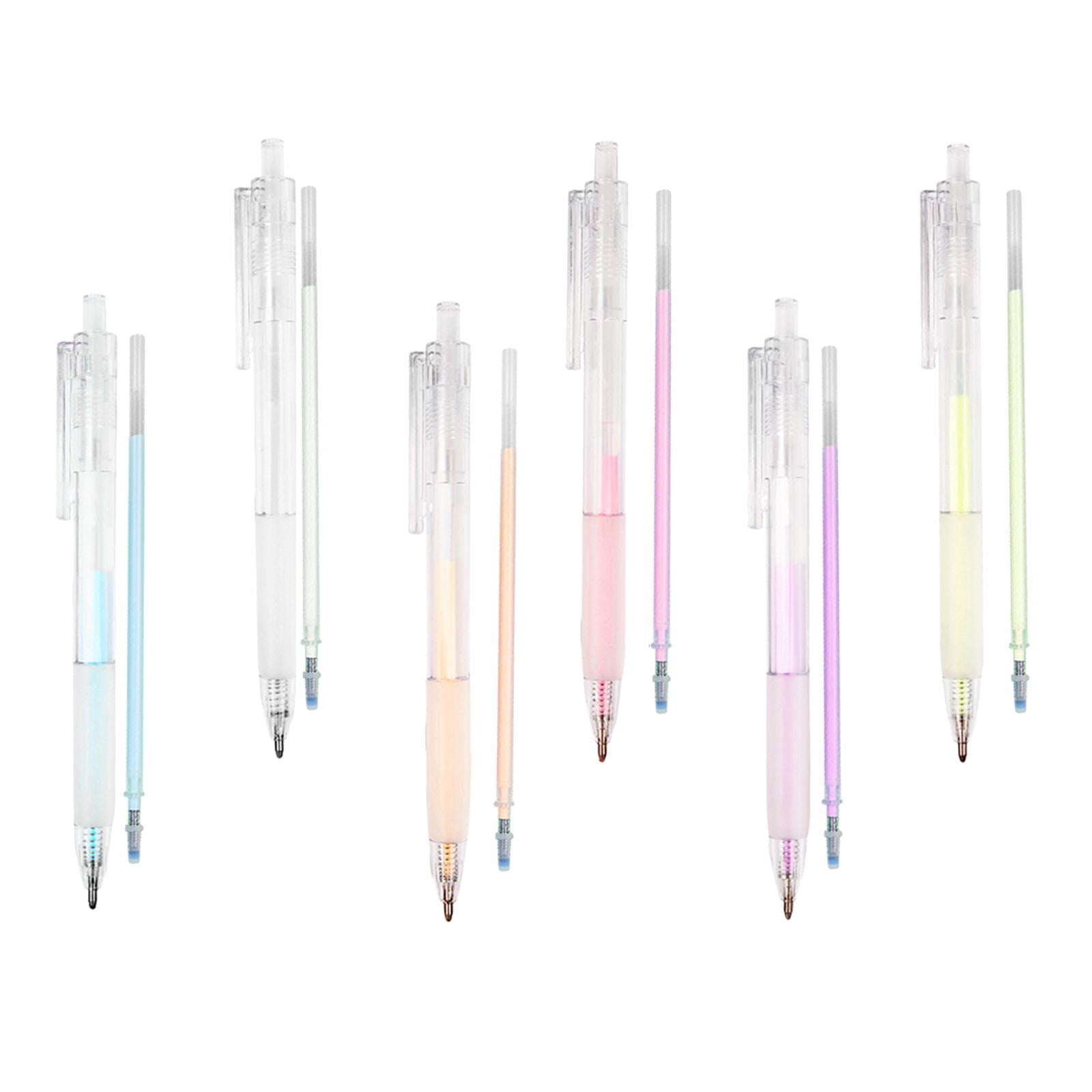 6 Pieces Quick Dry Press Pen with Refills Birthday Gifts DIY Diary Accs Coating Width 1mm Dot Glue for Scrapbooking Flyers Posters