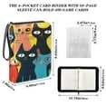 thumbnail image 3 of Game Card Storage Bag Collectible Trading Card Albums The 4-Pocket Card Binder With 50-Page Sleeve Can Hold 400 Game Cards Art Cat, 3 of 6
