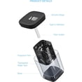 thumbnail image 3 of Humidificador ultrasónico portátil de 1000 ml, color negro, con USB, pequeño, con apagado automático y luz nocturna, silencioso, ideal para habitaciones, oficinas y viajes., 3 of 5