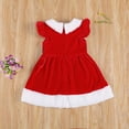 thumbnail image 5 of Douhoow Toddler Girl Christmas Dress Winter Red Velvet Knee Length A-Line Dress, 5 of 8