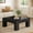Black, variant on Tribesigns 39.37" Low Square Coffee Table, Farmhouse Large Tea Accent Table Center Table for Living Room(Rustic Brown)