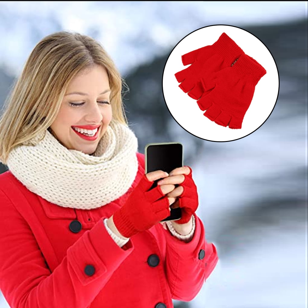 1 Pair Fingerless Gloves fo Protective Gear Comfortable Hands Protector Gifts for Home Supplies Cold Weather