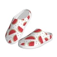 thumbnail image 2 of Haiem Watermelon Print Women's Fuzzy Memory Foam House Slipper Cozy Home Footwear Non-slip Winter Slippers-46/47, 2 of 7