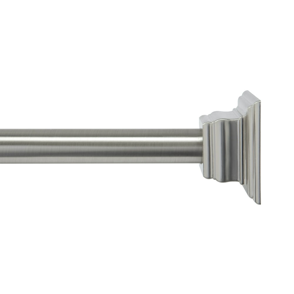 Kenney Twist & Fit™ No Tools Decorative Tension Shower Curtain Rod, 4272", Brushed Nickel