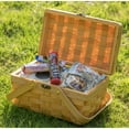 thumbnail image 2 of Small Woodchip Picnic Basket with Cover and Folding Handles, 2 of 6