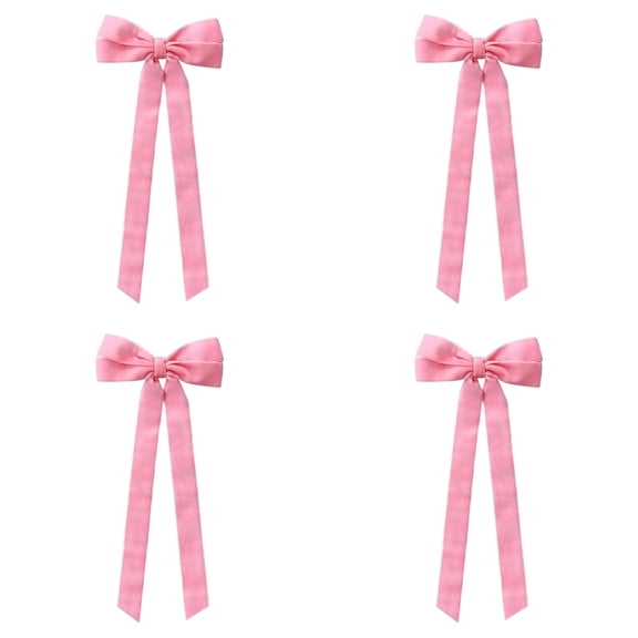 4-20PC Velvet Ribbon Bows 5x10 Inch Christmas Tree Decorations Vintage Ornaments for Wreath Garland Gift Wrapping Indoor Outdoor Holiday Party Home Festive Supply Elegant Craft