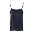 thumbnail image 1 of fatyb Womens Camisole Spaghetti Strap Comfy Tank Tops with Split Solid Color Loose Basic Cami Shirts, 1 of 6