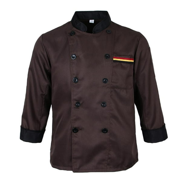 Chef Chef Unisex Cocina Manga rga Trabajo Restaurante Uniforme Café L Zulema Chaqueta de chef
