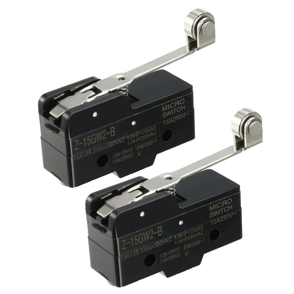2PCS Z-15GW2-B 1NO 1NC Long Hinge Roller Lever Micro Switches