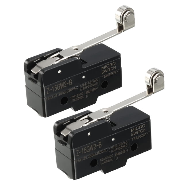 2PCS Z-15GW2-B 1NO + 1NC Interruptores de micro palanca de rodillo largo