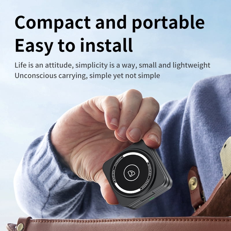 Foldable 3-in-1 Magnetic Wireless Charging Stand for iPhone 17/16/15/14/13/12, Apple Watch All Series, AirPods, 15W Fast Charging, 22.5W Total, N52 Magnets, AI Temp Control, Travel Portable, Black