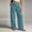 Navy, variant on Women's Polka Dot Print Straight Leg Pants, Elastic High Waist Decorative Tie Loose Full Length Casual Trousers with Side Pockets Black XL(XL)