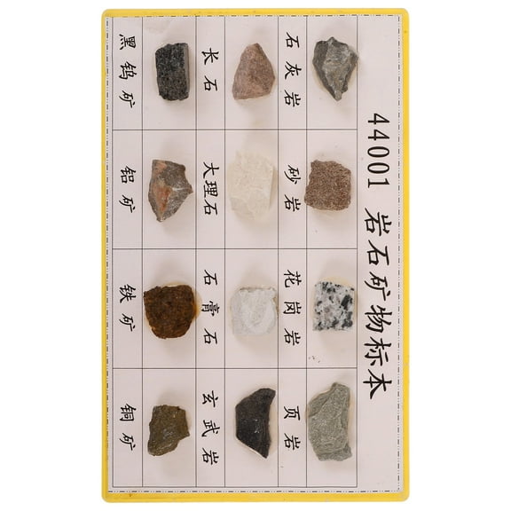 KAKOWELY 12Pcs Assorted Color Mineral Rock Specimen For Geology Classroom And Teaching