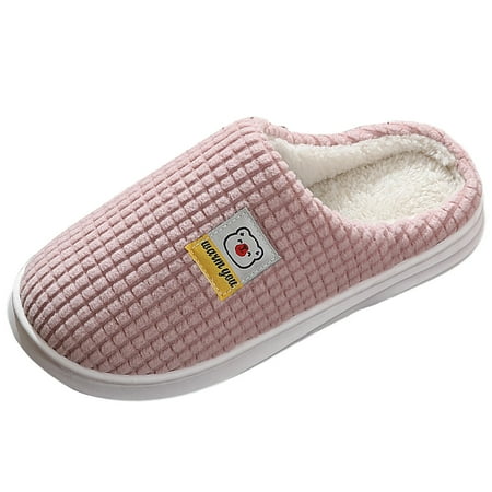 kamemir House Slippers for Women Women s Fuzzy Fluffy House Slippers Cute Plush Memory Foam Shoes Cross Band Indoor Outdoor Open Toe Sandals(Pink 7.5)