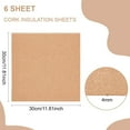 thumbnail image 4 of Square Cork Sheets for Kitchen Hot Mats Cup Mats Bulletin Sandy Brown 300x300x2mm, 4 of 9