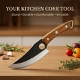 thumbnail image 4 of NULAS 6.3" Professional Chef Knife, Stainless Steel Kitchen Knife for Chopping & Meat, Brown, 4 of 7