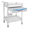 thumbnail image 5 of 2 Tier Medical Carts Professional Utility Emergency Crash Drawers Dirt Bucket Medical Utility Cart, 5 of 15
