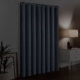 thumbnail image 3 of Eclipse 100% Blackout Curtain, Larissa Solid Grommet Curtain, 84 in Long x 50 in Wide, Textured, Sky Blue, 3 of 8