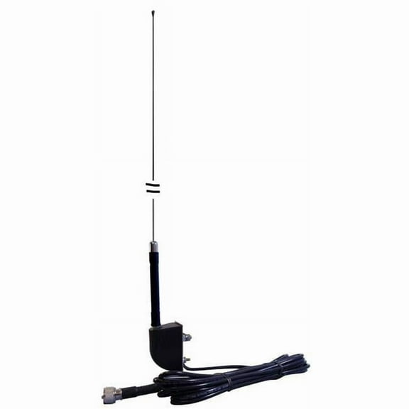Everhardt SNGP4SM-B 4 ft. Stainless Steel No Ground Side Body Mount CB Antenna, Black