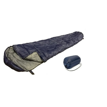 Sleeping Bag Mummy Type 8' Foot 10+ Degrees F Navy Blue Carrying