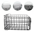 thumbnail image 2 of Steel Wire Bicycles Rear Basket Convenient Cycling Basket Storage Basket (Black), 2 of 8
