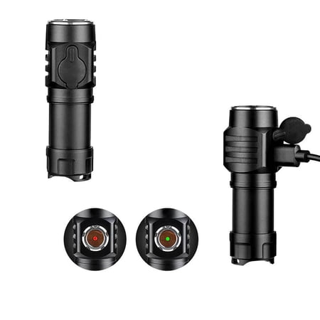 Zewdov 500LM Ultra Bright Mini Clip-on Flashlight Rechargeable, 10 Modes, IP65 Waterproof - EDC Light For Runners & Work