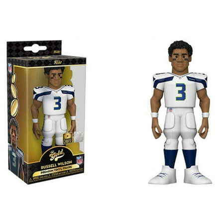 NFL Funko Gold Russel Wilson Vinyl Figure (White Uniform, Chase Version)