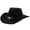 Black, variant on Straw Cowboy Hat Mens - Western Cowboy Style Hat Jazz Bowler Hat Cow Head Decoration Ethnic Style Hat,Brown,M