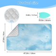 thumbnail image 2 of Ironing Mat Portable Ironing Blanket for Table Top Travel Ironing Pad for Washer Dryer 27.6" x 47.2" Light Blue Icy Texture, 2 of 6