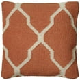 thumbnail image 1 of HomeRoots 403161 Orange & Ivory Quatrefoil Down Throw Pillow, Orange, 1 of 1